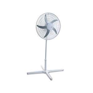   Adjustable Oscillating Power Stand Fan, Metal/Plastic,
