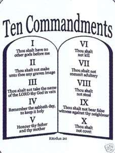 Ten Commandments   Religious/Christian   T Shirt  