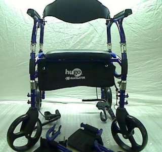 Hugo Navigator Combination Rolling Walker + Transport Chair, Blue $349 