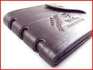 Fine Bifold Black Coffee Brown PU Leather Zip Purse Wallet Coin ID 