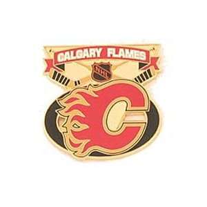  Hockey Pin   Calgary Flames Face Off Pin Sports 