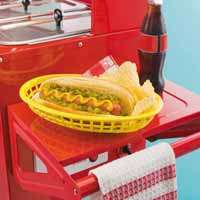 Hot Dog Cart Roller Grill & Steamer, Hotdog Cooker, Bun Warmer, Ice 