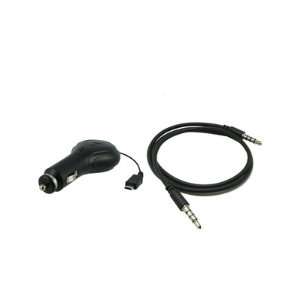  EMPIRE HTC Rhyme Retractable Car Charger (CLA) + Stereo 