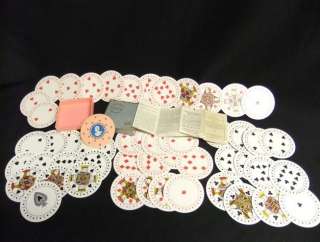   Round Playing Cards with Sims Pinochle Rules Great Coasters  
