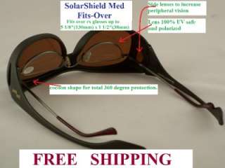 SolarShield Polarized Sunglass Goggles Wear Over Brown  