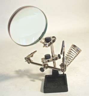 NEW Helping Hand Soldering Stand Magnifying Glass TOOL  