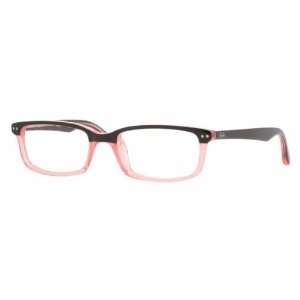 Ray Ban Junior RY1525 3567 Eyeglasses Top Dark Brown/Pink Tinsel Frame 