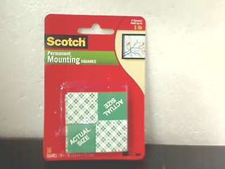 3M Scotch Double Sided Permanent Mounting Squares 111  