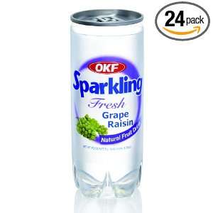 OKF Sparkling Fruit Drink, Grape, 8.3 Ounce Cans (Pack of 24)