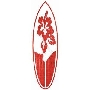  Large Red Surfboard Pool Accents Red Pool Glossy Ceramic 