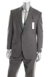 Calvin Klein NEW Mens 2 Button Suit Gray Wool 42R  