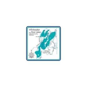  Whitewater and Rice Lake 4.25 Square Absorbent Coaster 