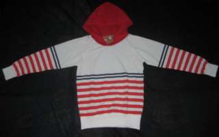 Korea Vintage Womens Stripe Hoodie Tops / T Shirt 3826  