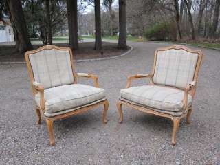 Pair of Louis XV Style Carved Fauteuils, Swedish  