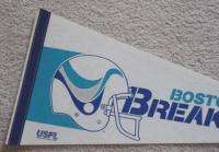 80s USFL BOSTON BREAKERS Felt Pennant UNSOLD STOCK  