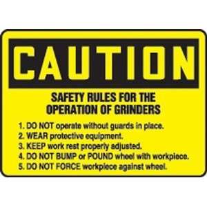  CAUTION SAFETY RULES FOR THE OPERATION OF GRINDERS 10 x 