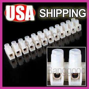   Row Connector 12 Position Wire Barrier Terminal Strip Block New  