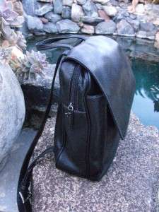 Black Leather TIGNANELLO Backpack Purse  