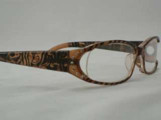 Designer Reading Glasses w/ Rhinestone 9200 FREE POUCH  