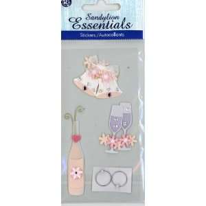  Sandylion Essentials Scrapbooking Stickers Wedding Pink 
