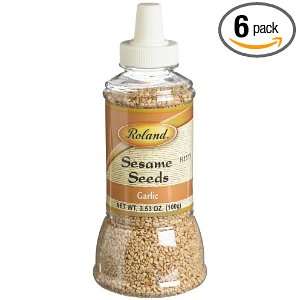 Roland Sesame Seeds, Garlic, 3.53 Ounce Bottles (Pack of 6)  