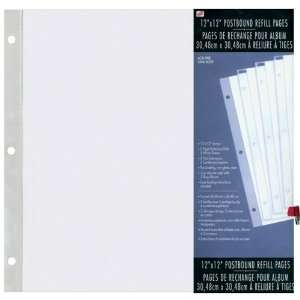  Postbound Page Protectors W/Inserts 12X12 White