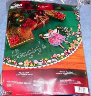 Bucilla SUGAR PLUM FAIRY Felt Christmas Tree Skirt Kit  