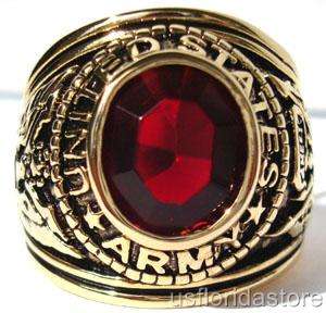 Here is a beautiful of ARMY men`s fashion rings. 18KT GENUINE GOLD 