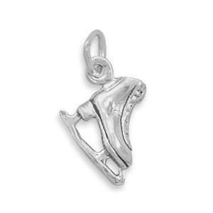   Silver (c) Ice Skate Charm Measures 11x12.5mm   JewelryWeb: Jewelry