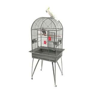  Small Dometop Bird Cage with Stand Platinum