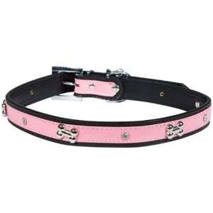   Dog Collar   Double Patent Leather Collar   Pink   Small