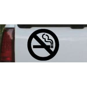  No Smoking Car Window Wall Laptop Decal Sticker    Black 