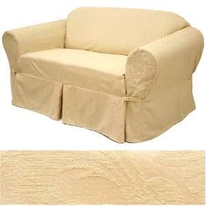  Damask Beige Furniture Slipcover Sofa 582