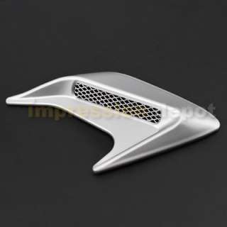 Air Duct Flow Intake Grille Mesh Side Vents Fend Hood Fender Trim Auto 