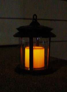 Solar Lights With 4 Flickering Amber LEDs Candle Light 2 Pack  