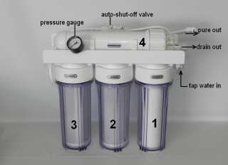   REVERSE OSMOSIS RO WATER FILTER SYSTEM CLEAR HOUSING SPOT FREE  