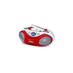    Jwin Electronics JX CD512RED Red Boombox  Players & Accessories