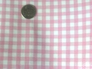 BABY PINK GINGHAM CHECK OILCLOTH VINYL TABLECLOTH 48x72  