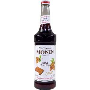 Monin Flavored Syrup, Swiss Chocolate, 33.8 Ounce Plastic Bottle (1 