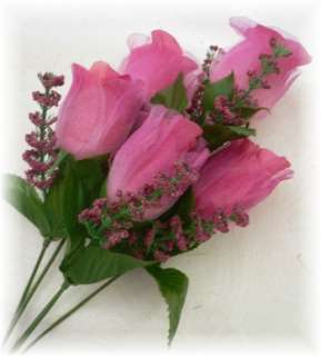 PINK MAUVE Silk Roses Wedding Silk Flowers NEW!  