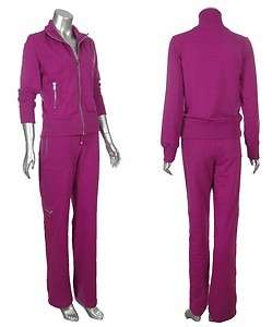 Sutton Studio Womens Cotton Blend Zip Jacket & Cargo Pant Track Suit 