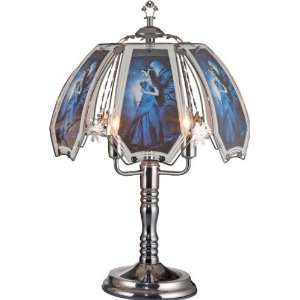   Blue Dress Fairy Theme Silver Chrome Base Touch Lamp