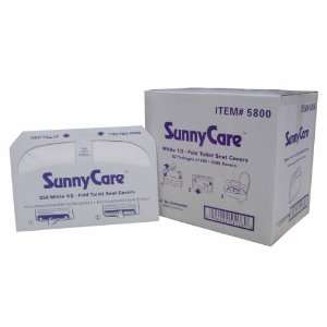SunnyCare Half Fold Paper Toilet Seat Covers, 250 Covers/Box, 20 Boxes 