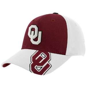  Top of the World Oklahoma Sooners White Tailback Flex Fit Hat 
