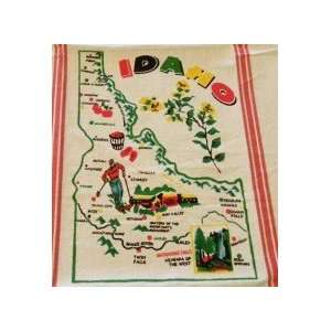   Idaho State Flour Sack Towel by Red and White Kitchen