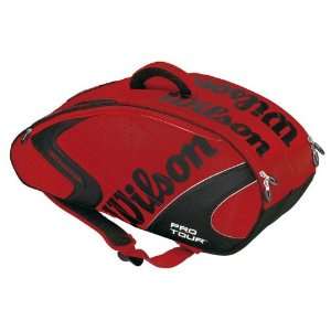  Wilson [K] Pro Tour Six Pack Tennis Bag   Black/Red 