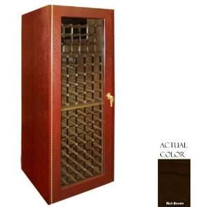  160 Bottle Wine Cellar   Glass Doors / Rich Brown Cabinet Appliances